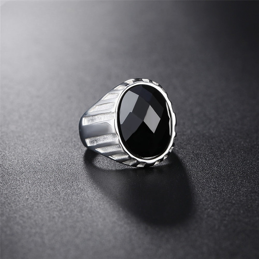 Planderful Titanium Steel Ring For Women And Men Unisex Minimalist Shield Protection Statement