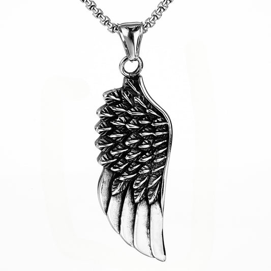 European and American Accessories Trendy Men Rock Fashion Angel Wings Pendant