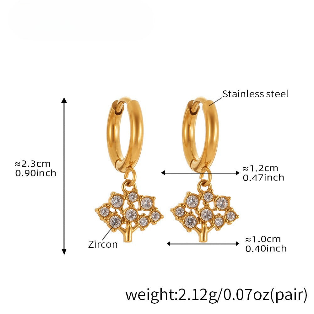 Planderful Tree of Life Zircon Earrings Eco Friendly