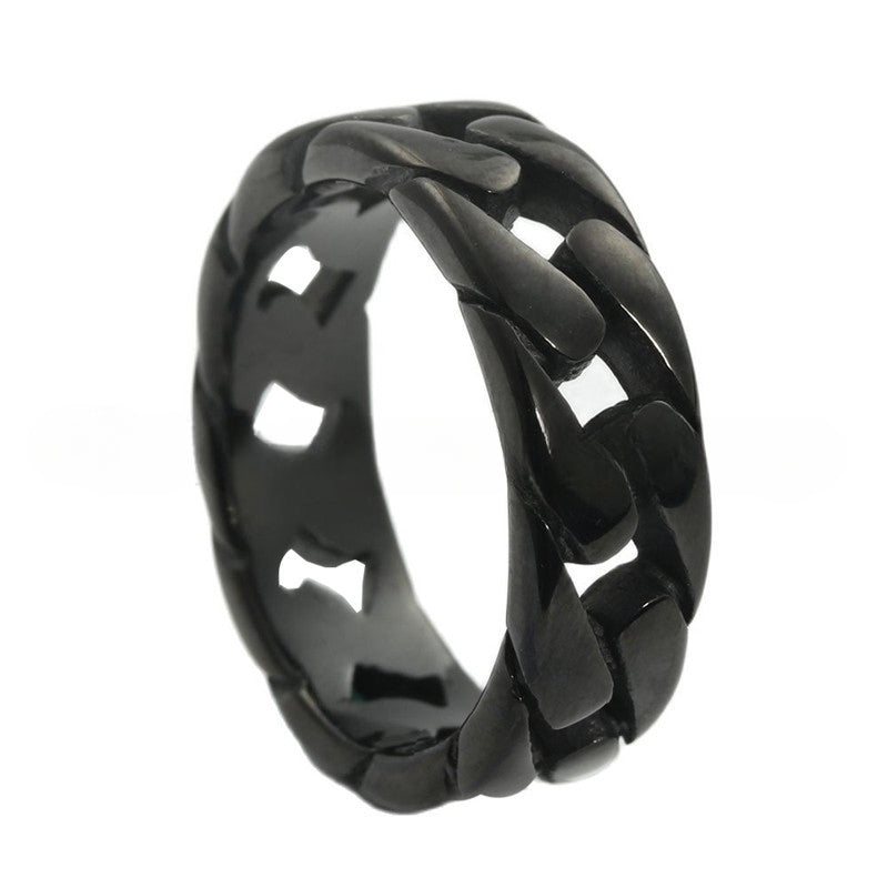 European And American Jewelry Titanium Steel Chain Ring