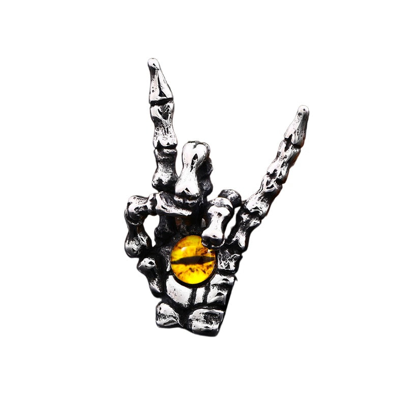 Punk-Inspired Titanium Steel Men's Pendant - Ethnic Style Jewelry Wholesale