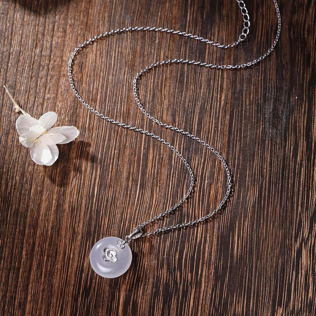 S925 Sterling Silver Auspicious Cloud Necklace