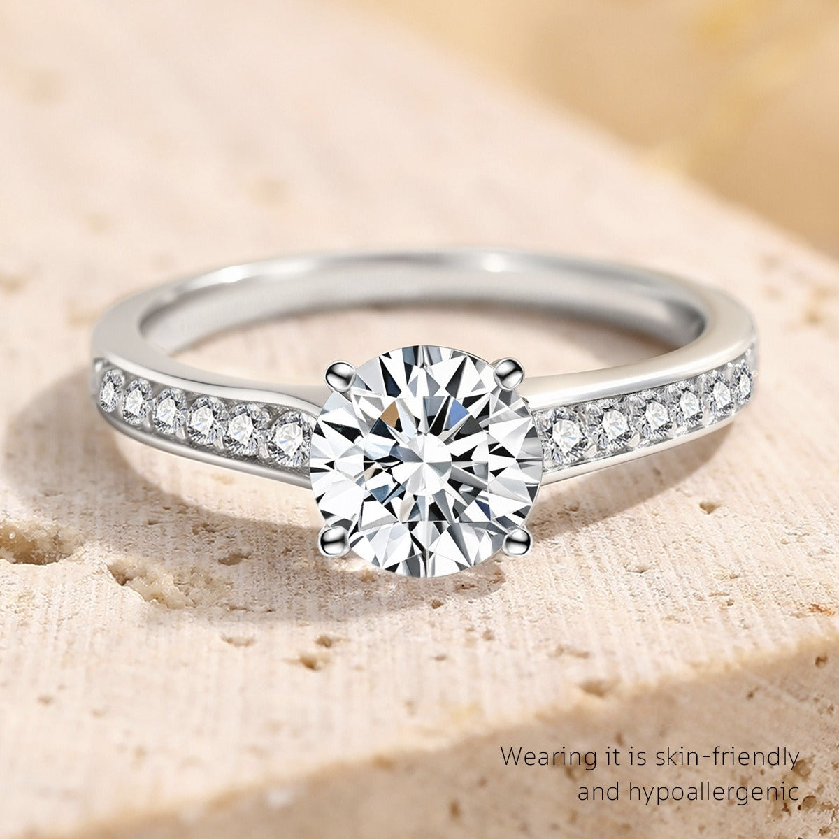 Carat Wedding S925 Sterling Silver Women's Ring