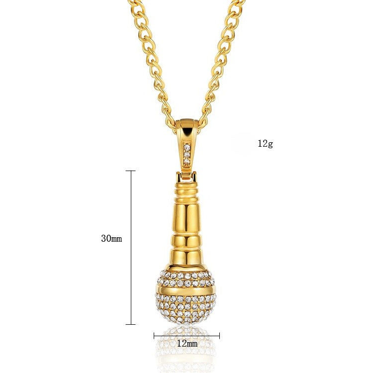 Planderful Personalized Zircon Pendant Necklace For Unisex Durable Titanium Steel Jewelry Premium Gift