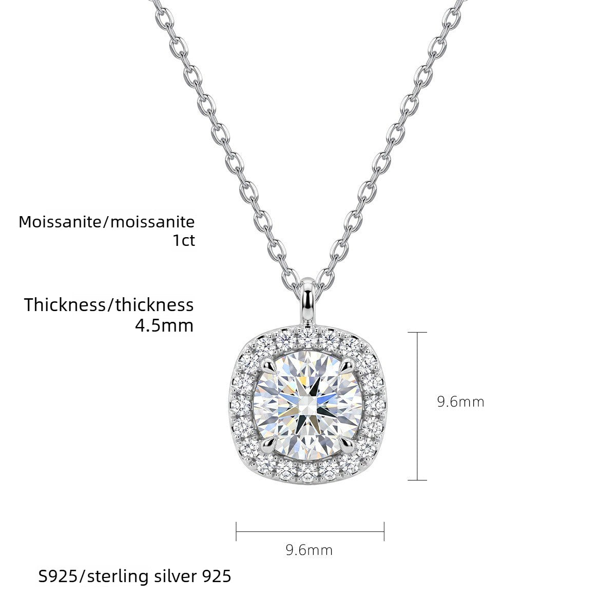 Small Sugar S925 Sterling Silver Women's Pendant Necklace
