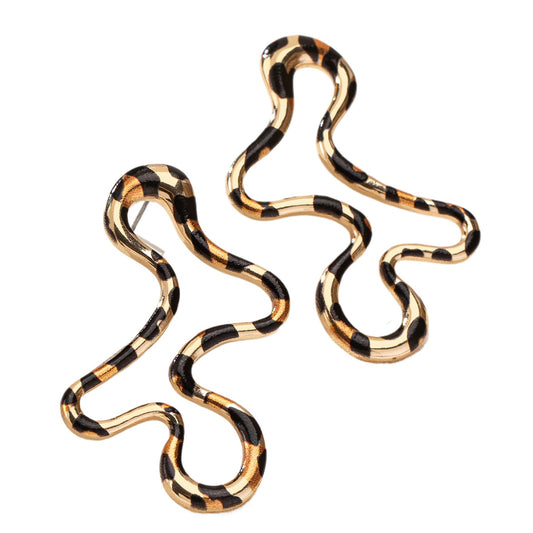 Planderful Vienna Verve Earrings – Unique Irregular Leopard Print Design