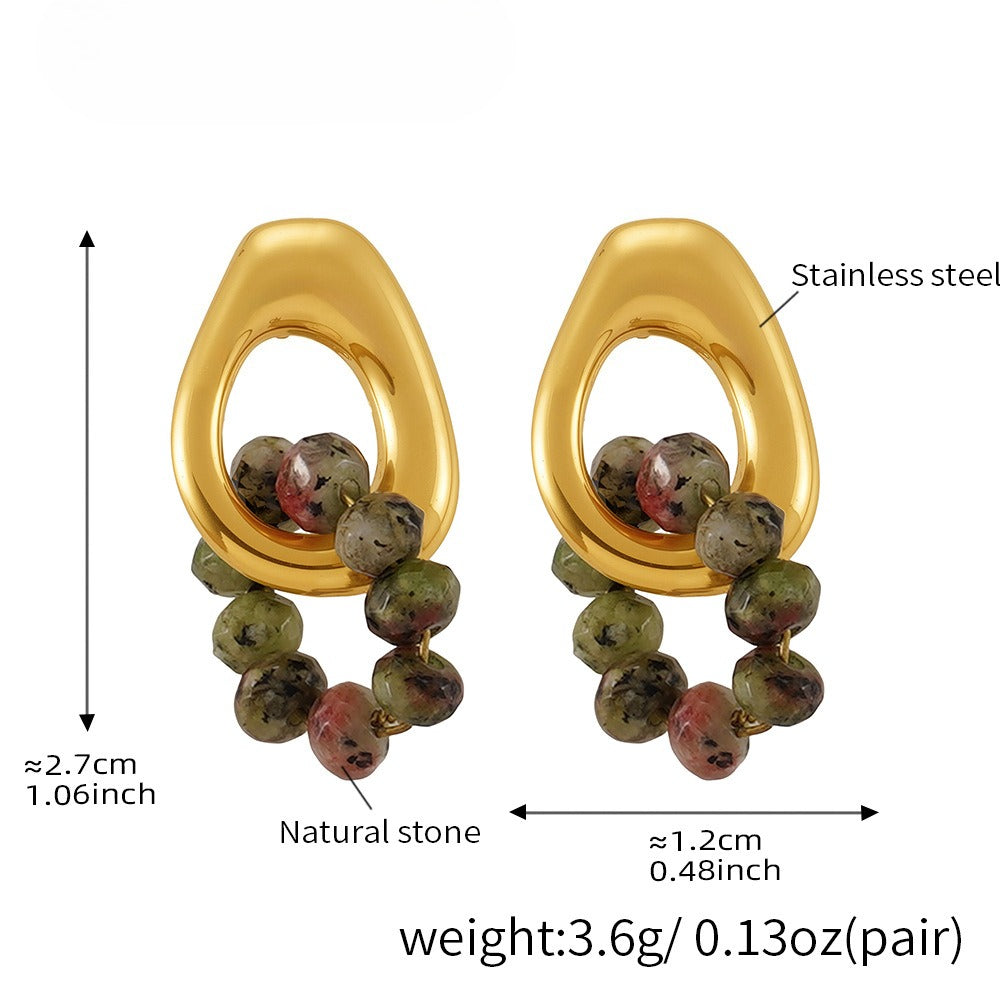 Planderful Turquoise Earrings Durable Stainless Steel Women