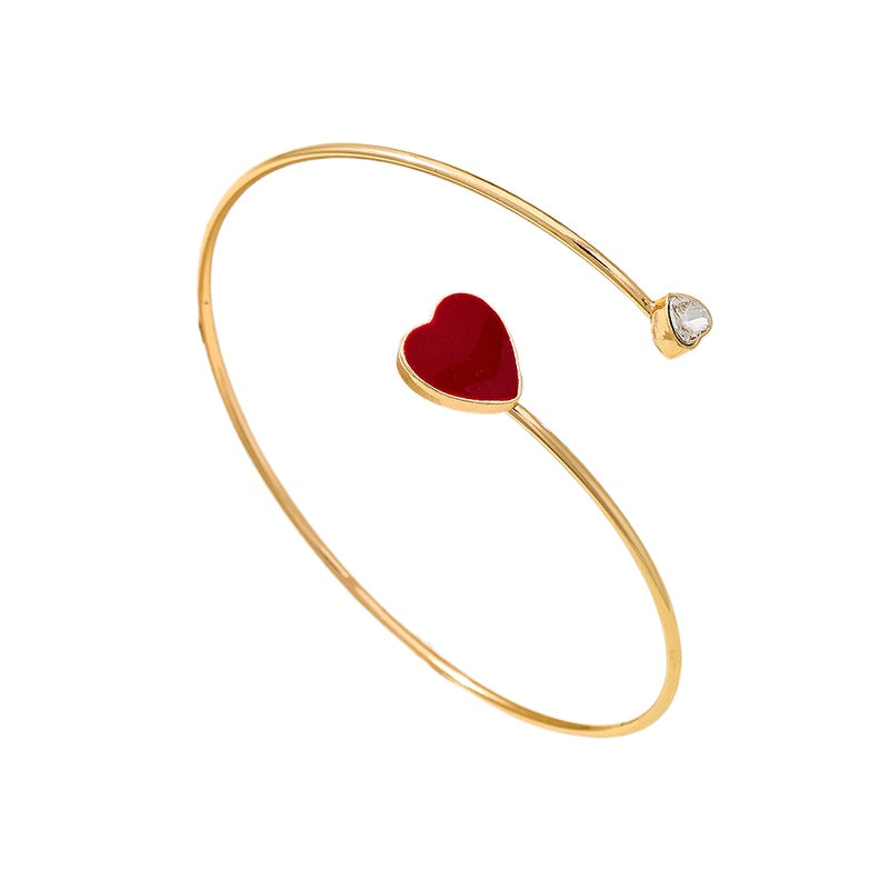 Planderful Vienna Verve Bracelet – Elegant Metal Design with Red Love Zircon