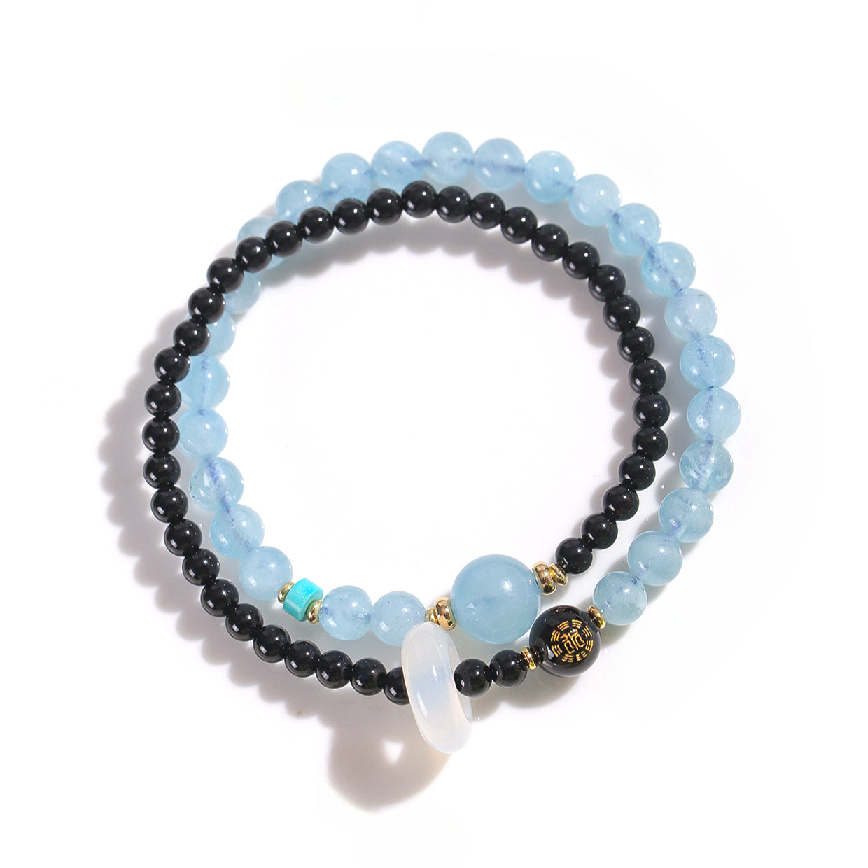Planderful Fortune's Favor Crystal Bracelet – Unique Aquamarine and Agate Design