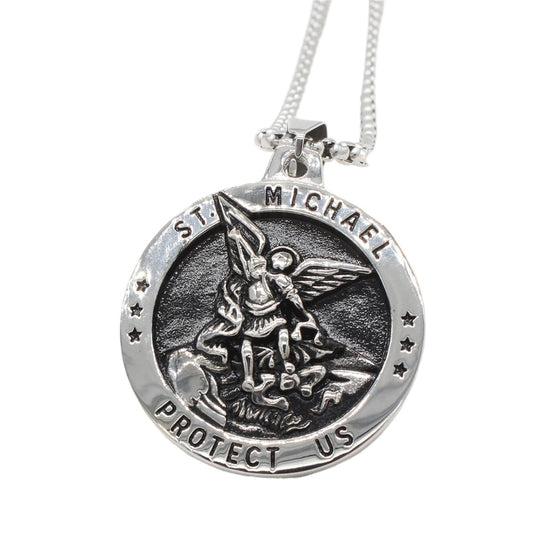 Titanium Steel Retro Pendant for Men - European and American Ancient Greek God of War Design