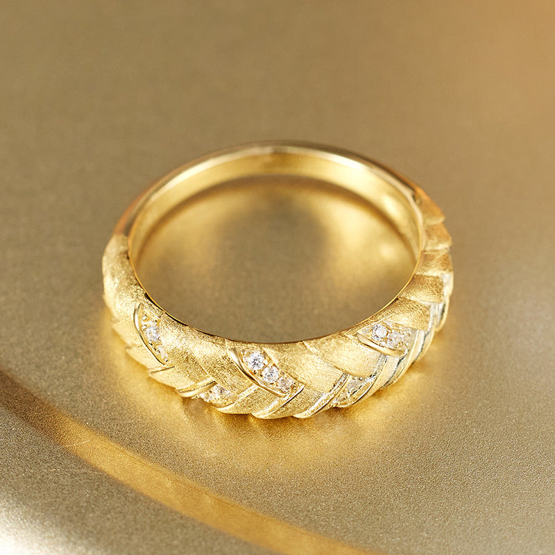 S925 Sterling Silver Italian Retro Woven Handmade Ring