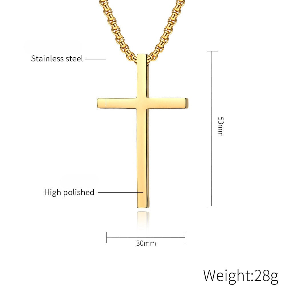 Steel Pendant – Minimalist Cross Pendant