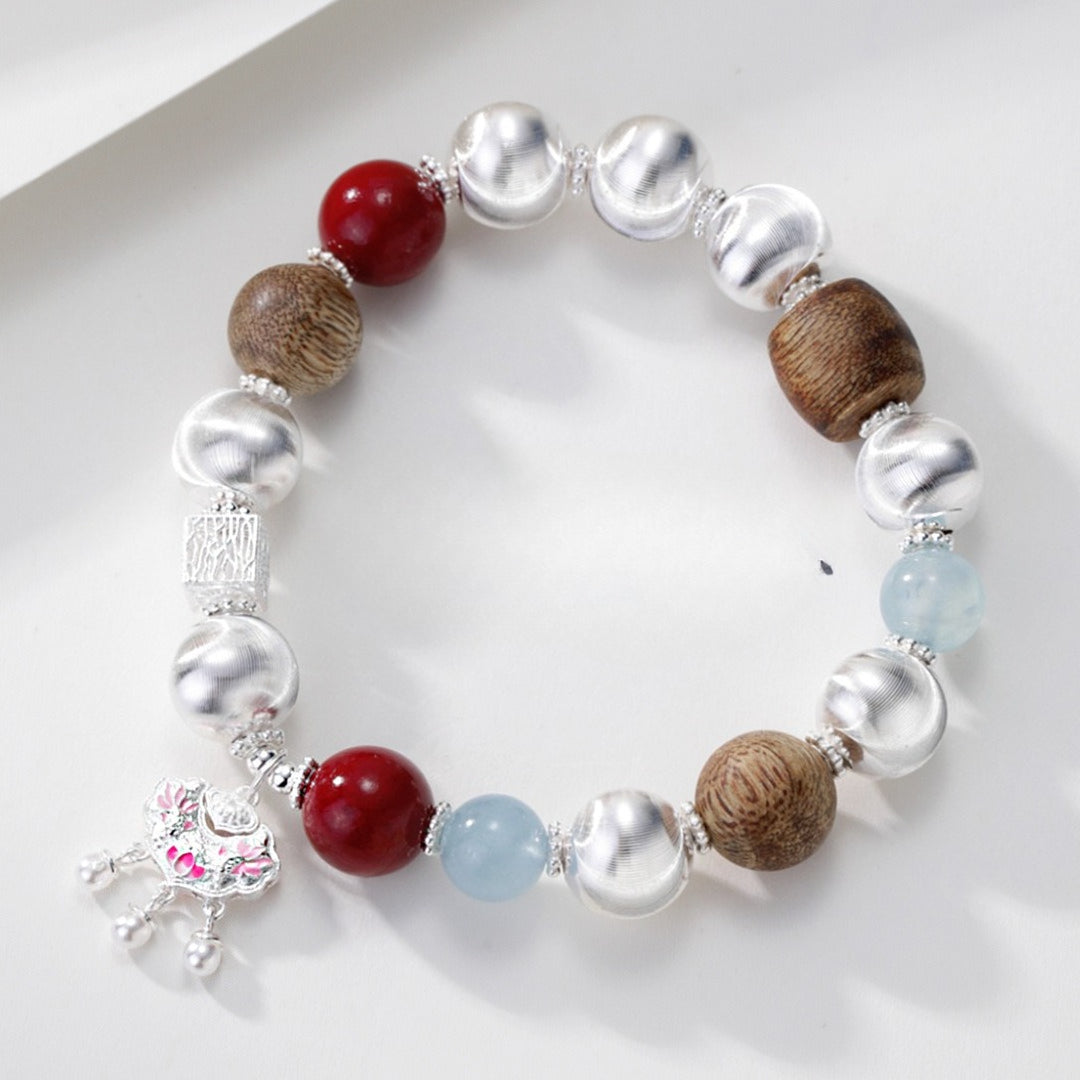 Wenwan Agarwood 925 Sterling Silver Bracelet