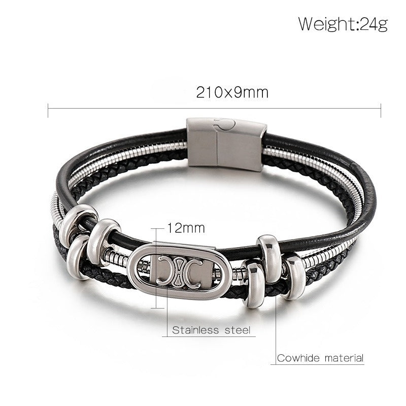 Planderful Stainless Steel Personalized Bracelets For Men