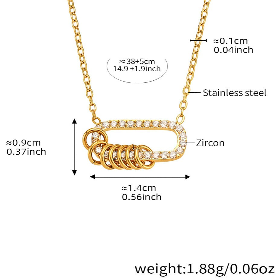 Planderful Premium Zircon Sun Pendant Necklace For Women