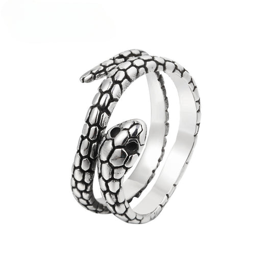 Python Snake Titanium Steel Ring for Men