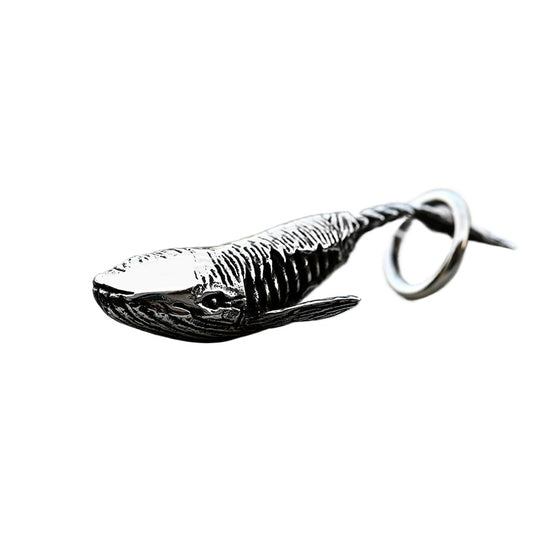 Planderful Everyday Genie Retro Whale Titanium Steel Pendant for Men