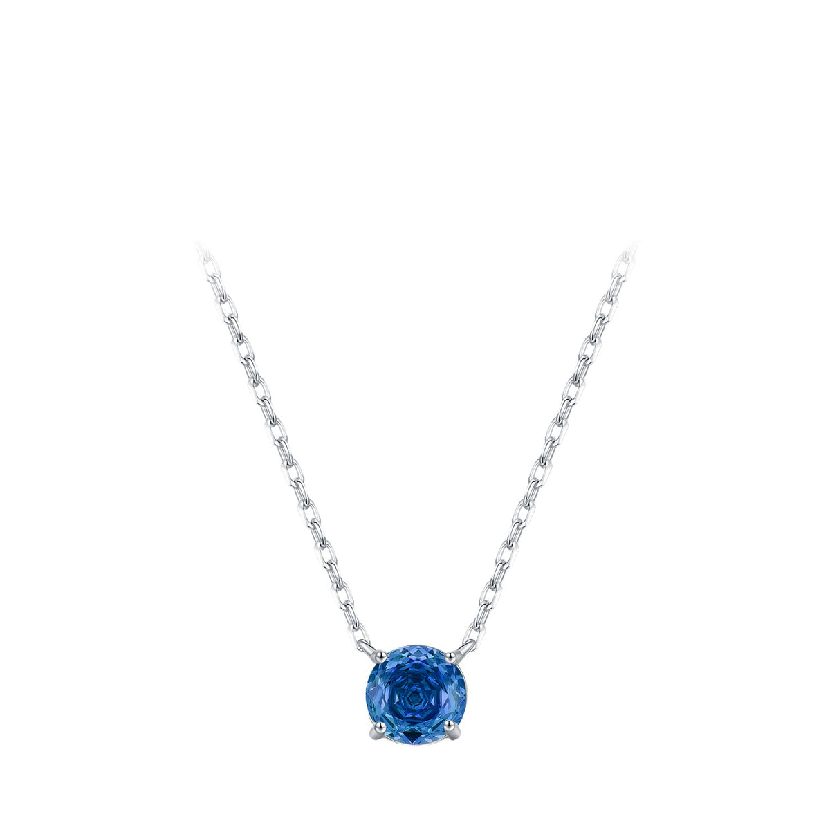 925 Sterling Silver Sparkling Rose-Cut Zircon Necklace