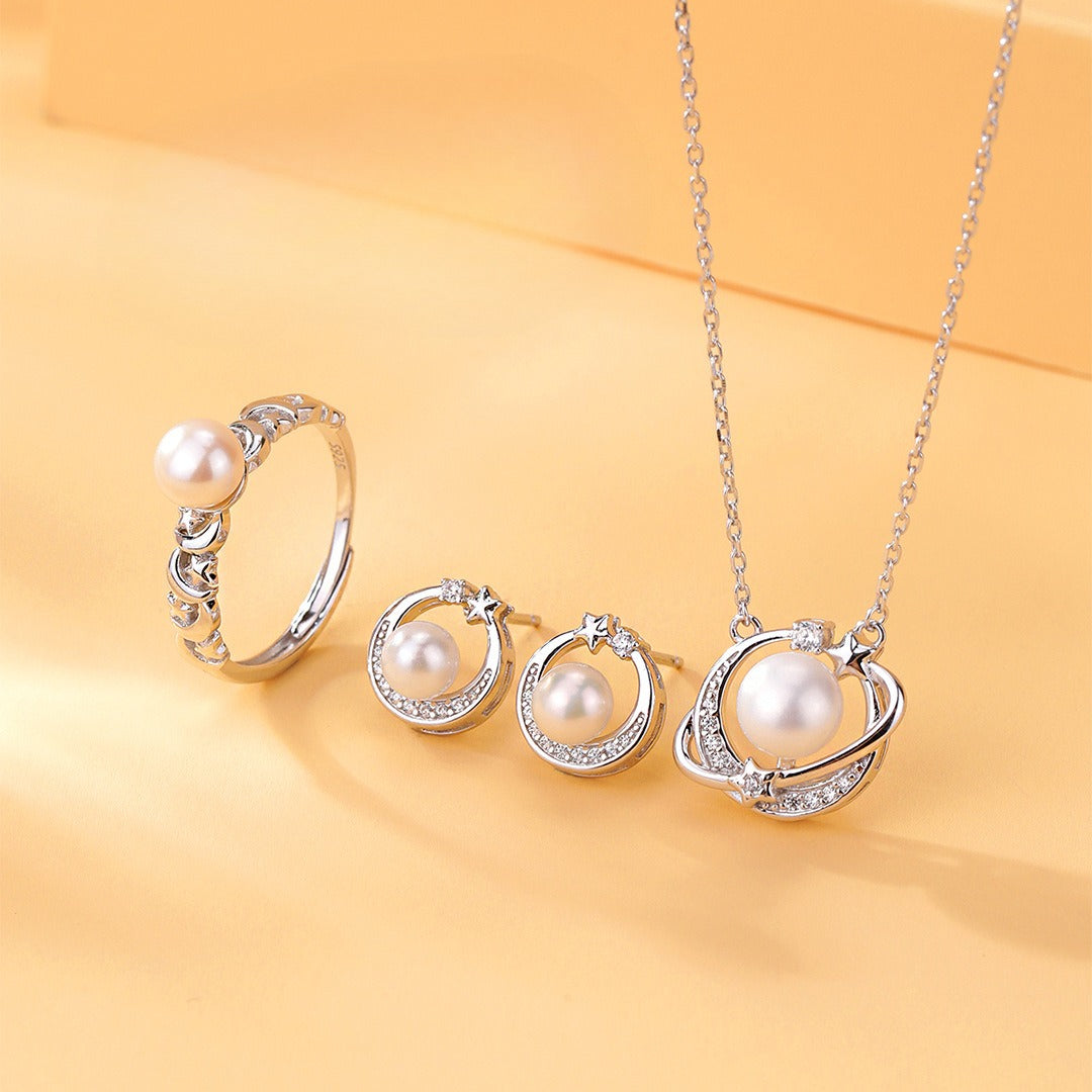 S925 Sterling Silver Planet Necklace