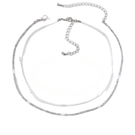 Planderful Vienna Verve Necklace Set – Fashionable Pearl Beaded Design