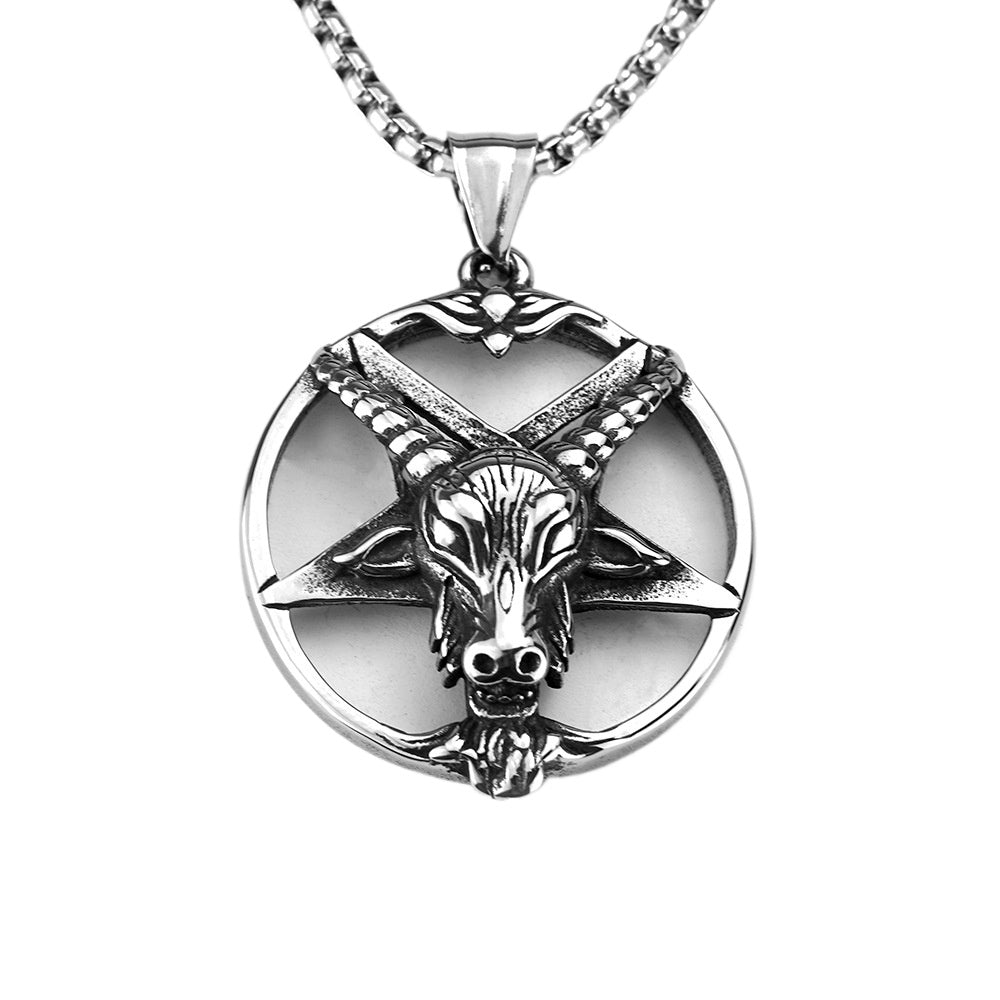 European And American Titanium Steel Antelope Pendant For Men