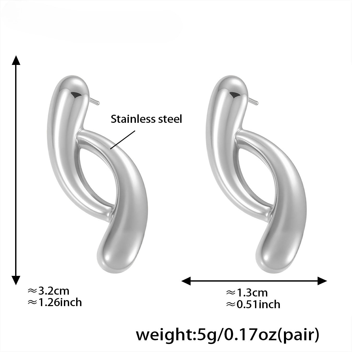 Planderful Water Drop Color Earrings For Women 18K Plated