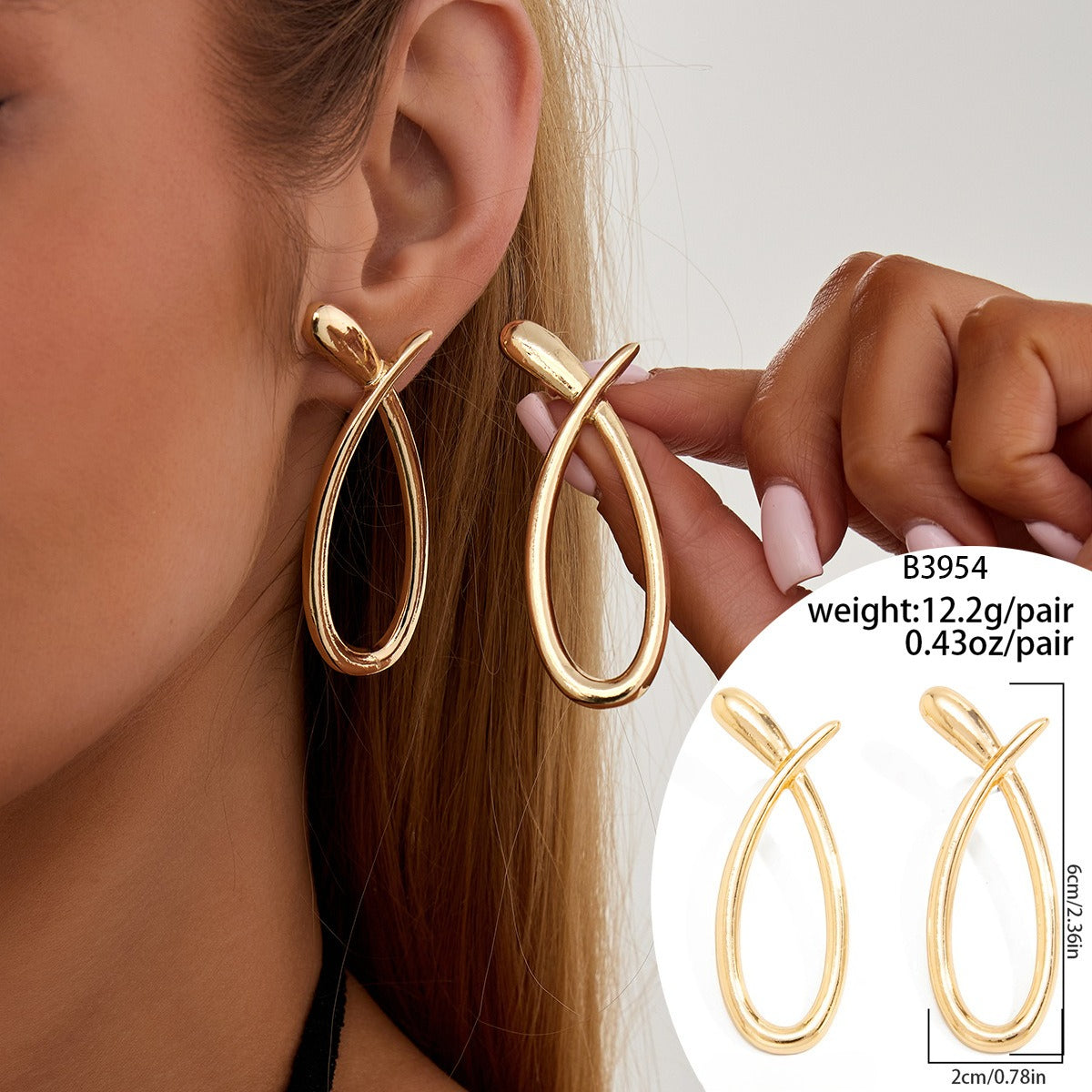 Snake Shaped Exaggerated Long Twist Earrings Planderful Vienna Verve For Women Hollow Geometric Statement