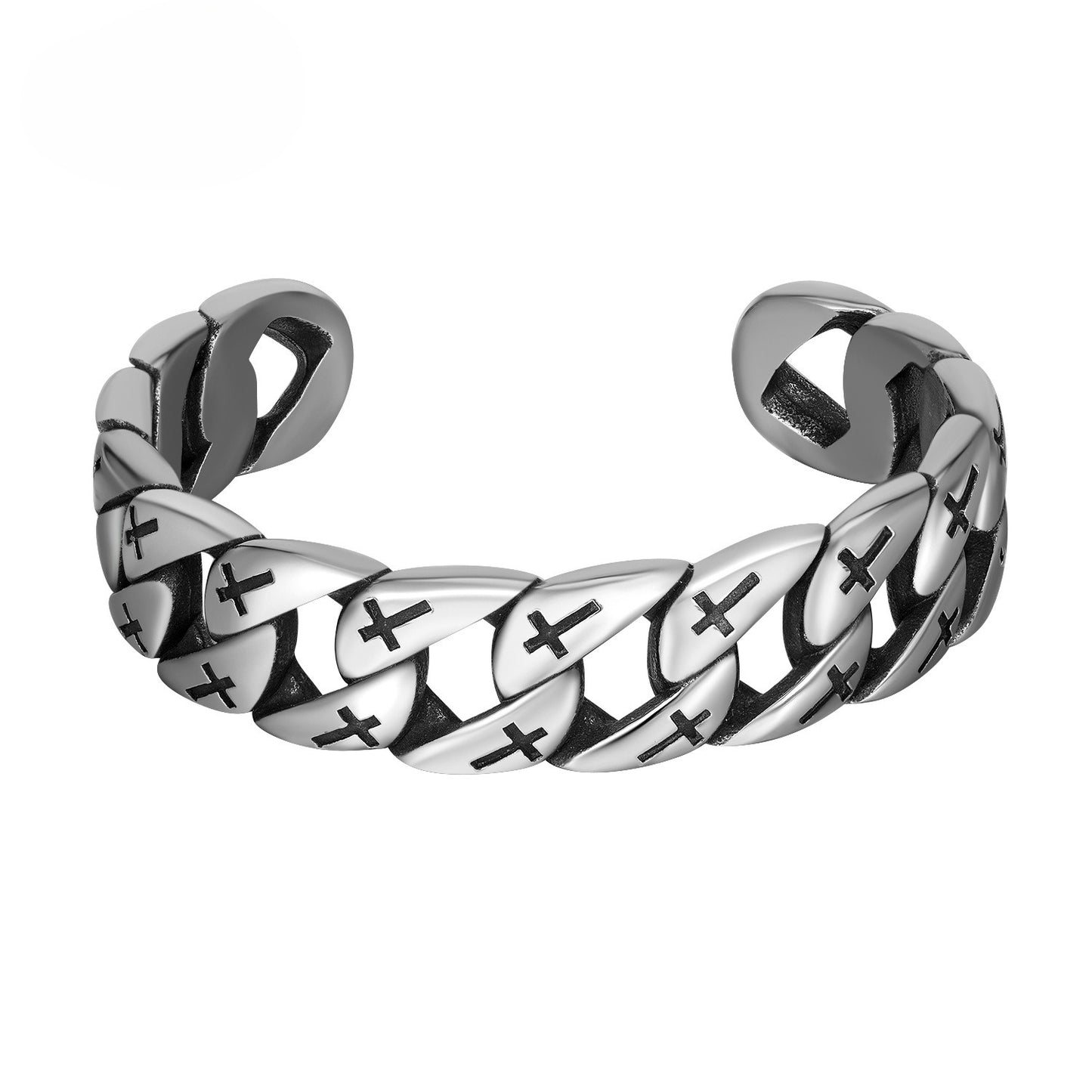 Steel Bracelet – Elegant Cross Engraving