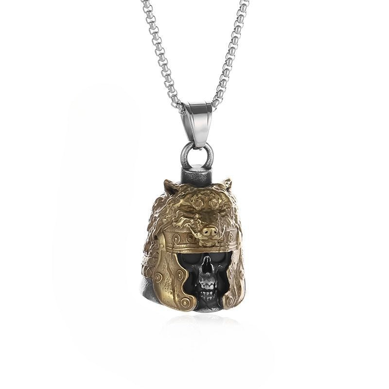 Vintage Wolf Stainless Steel Pendant Necklace