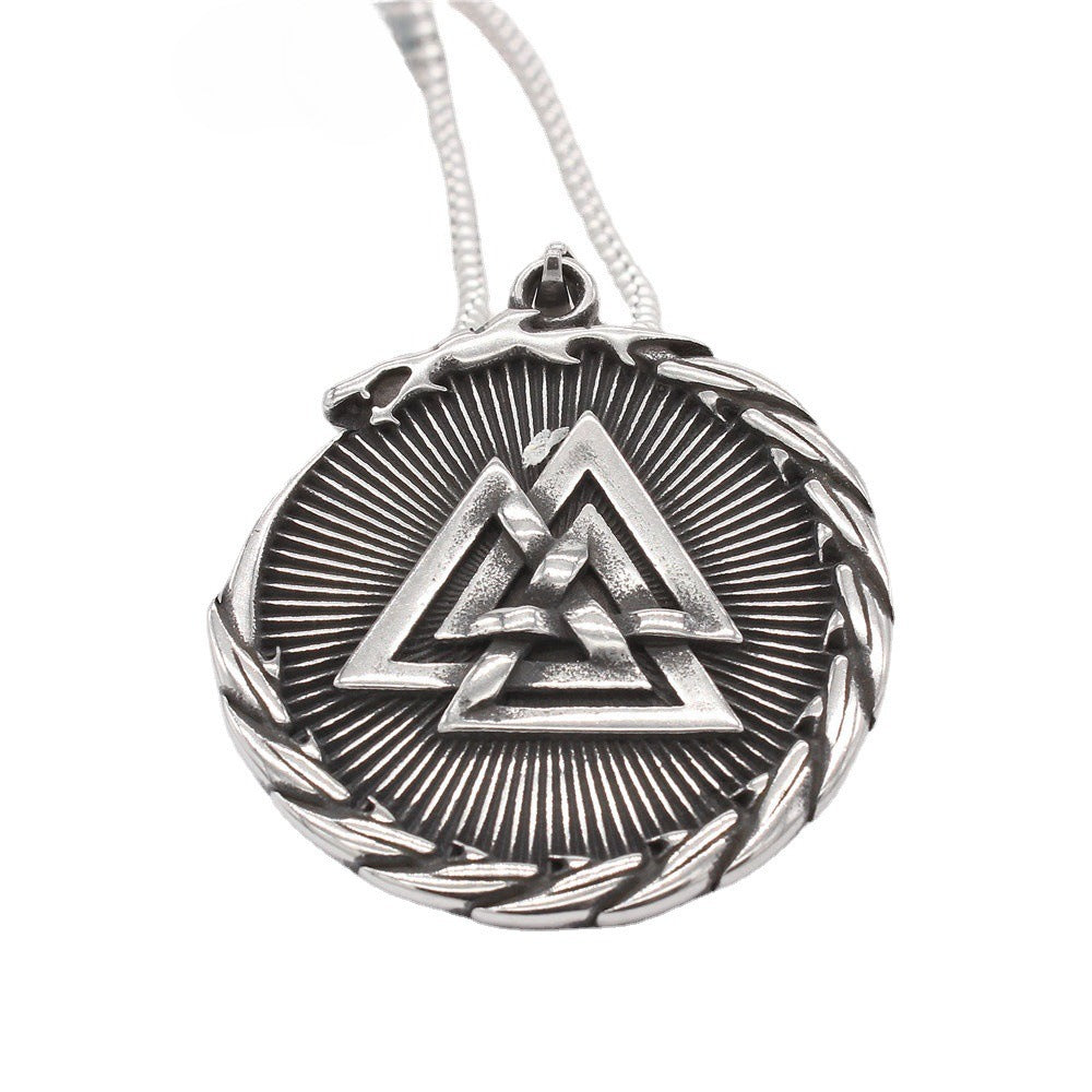 Planderful Titanium Steel Pendant Unisex Viking Retro Style Premium For Men Women Protection Statement Jewelry