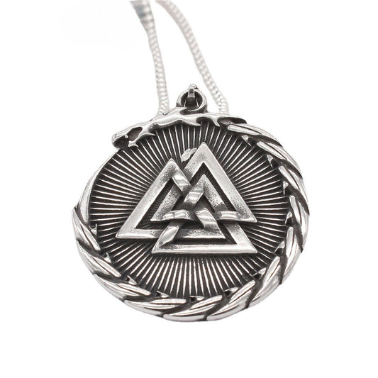 Planderful Titanium Steel Pendant Unisex Viking Retro Style Premium For Men Women Protection Statement Jewelry