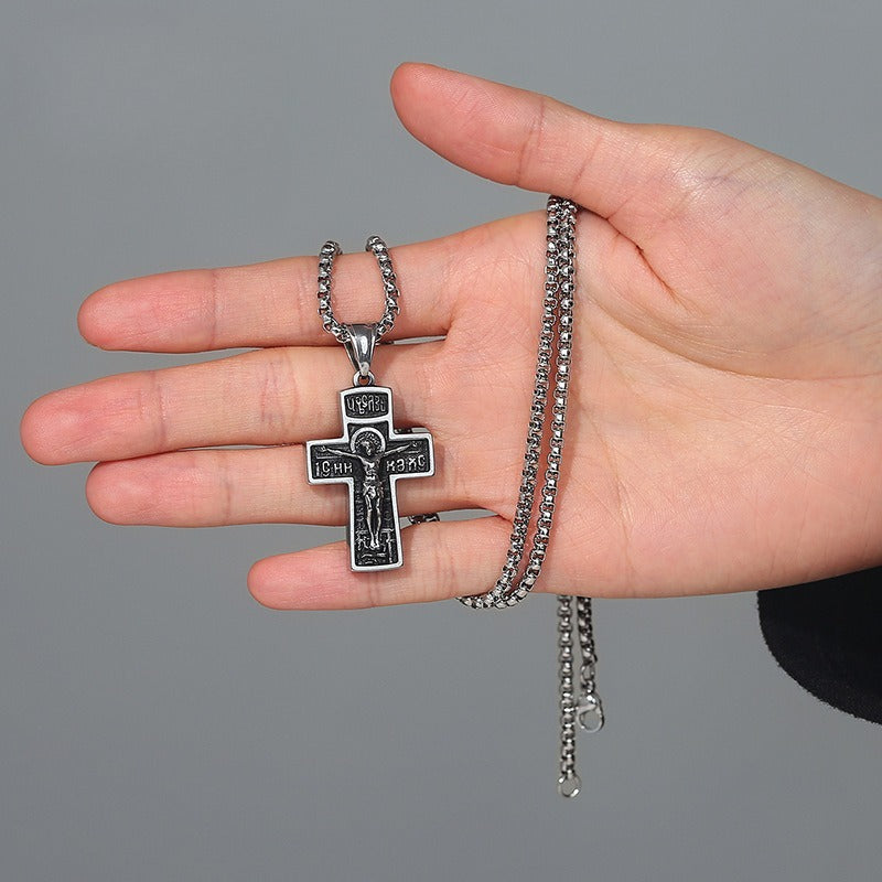 Cross Premium Stainless Steel Men's Pendant Necklace
