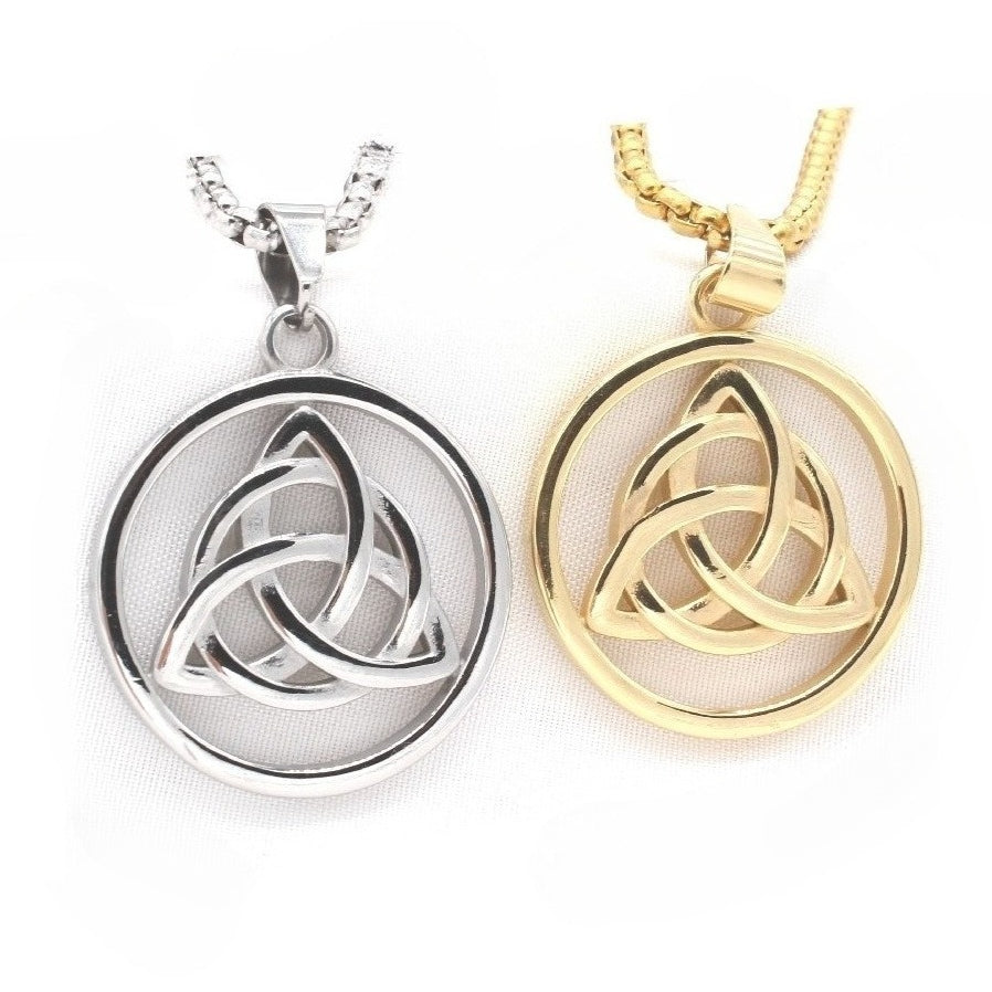 Planderful Titanium Steel Triangle Pendant Unisex Stylish Retro Viking Shield Jewelry For Men And Women