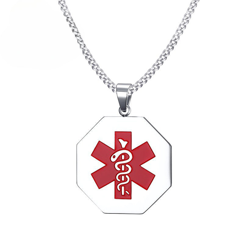 Double Snake Staff Pendant Trendy Men's Jewelry Wholesale