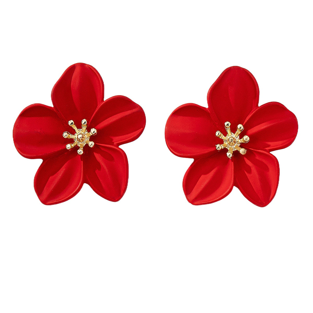 Planderful Vienna Verve Earrings Set – Elegant Luxury Metal Flower Design