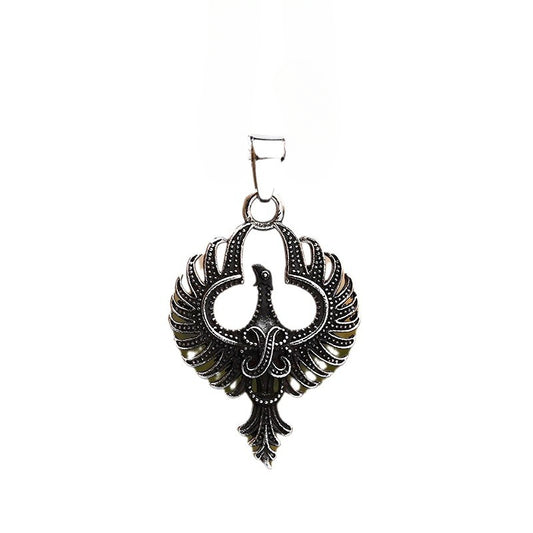 Retro Titanium Steel Phoenix Pendant for Men - European & American Inspired Animal Jewelry