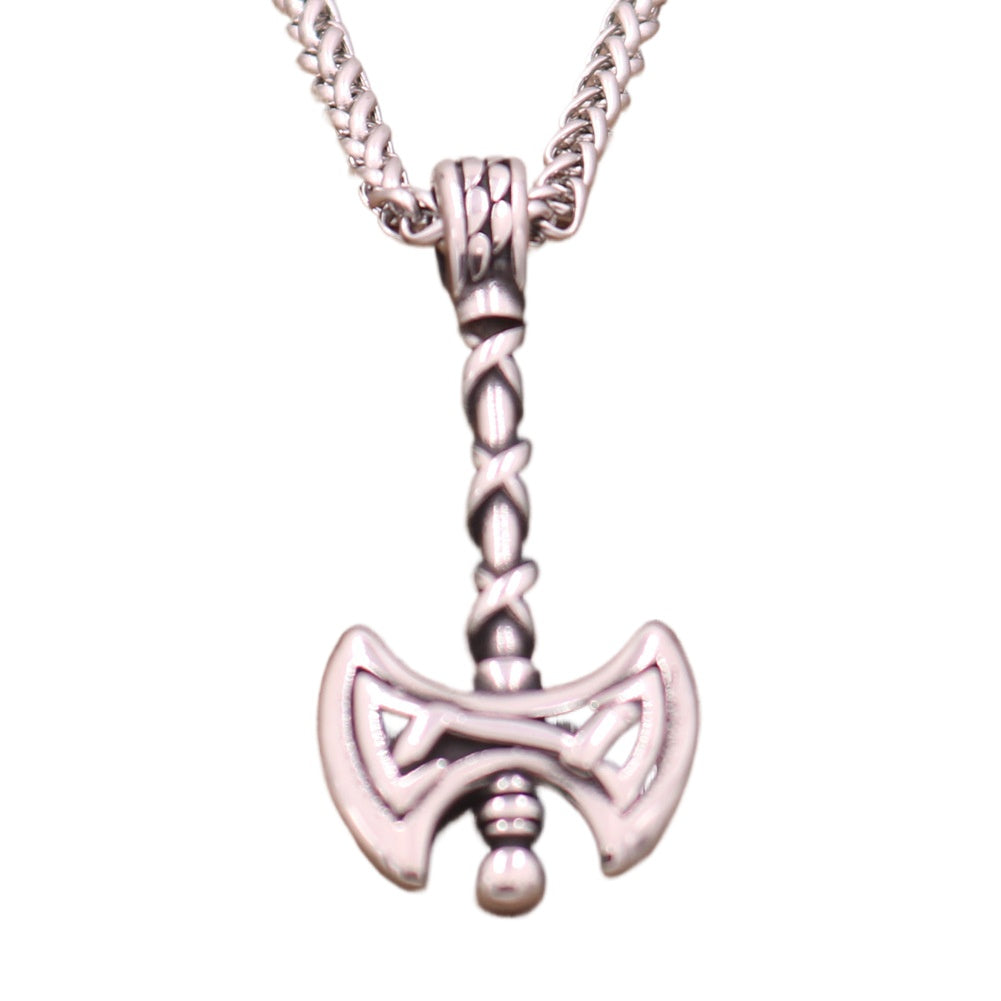 Eternal Viking Rune Necklace with Titanium Chain - Men's Norse Legacy Jewelry