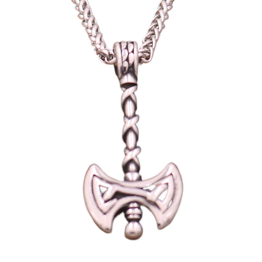 Eternal Viking Rune Necklace with Titanium Chain - Men's Norse Legacy Jewelry