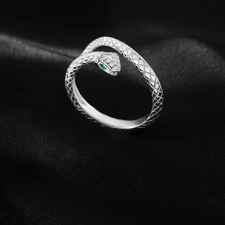 925 Sterling Silver Spirit Snake Ring for Women’s Luxury