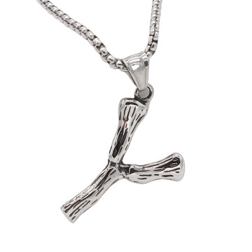 Titanium Steel Y Pendant For Men And Women Unisex Retro Letter Necklace By Planderful Everyday Genie Protection