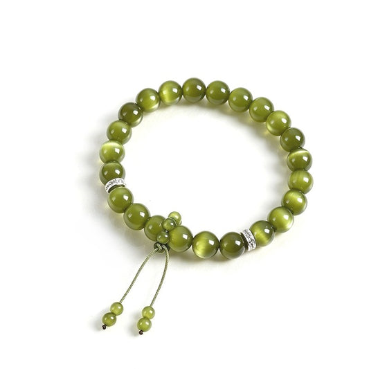 Olive Green Cat's Eye Bracelet