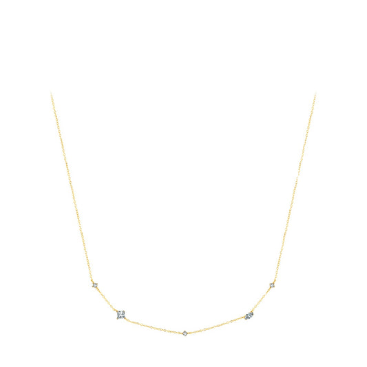 S925 Sterling Silver Summer Breeze Necklace with Zircon Accent