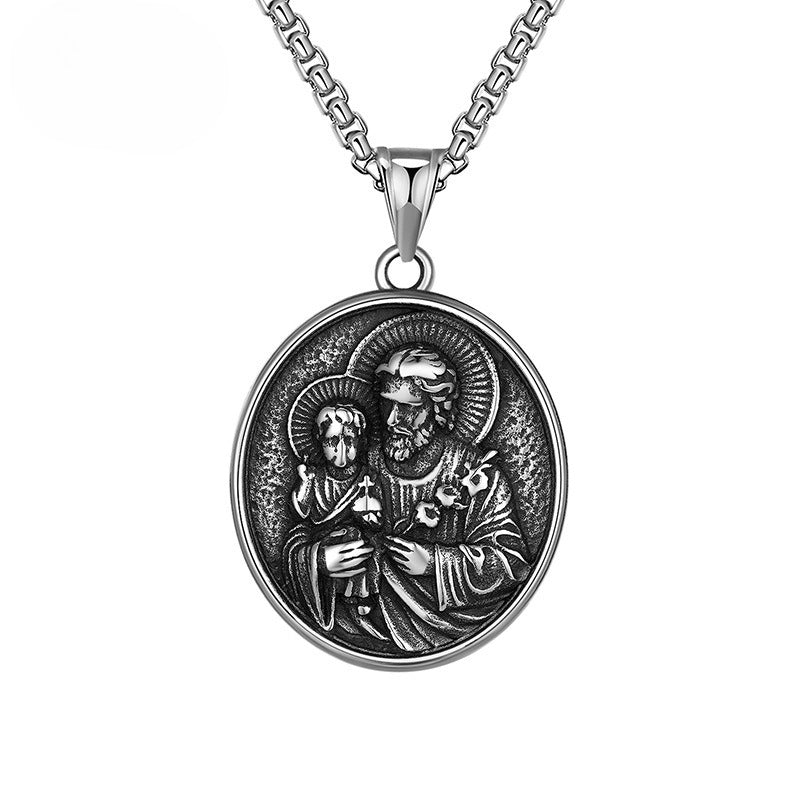 Steel Necklace – Elegant Religious Pendant
