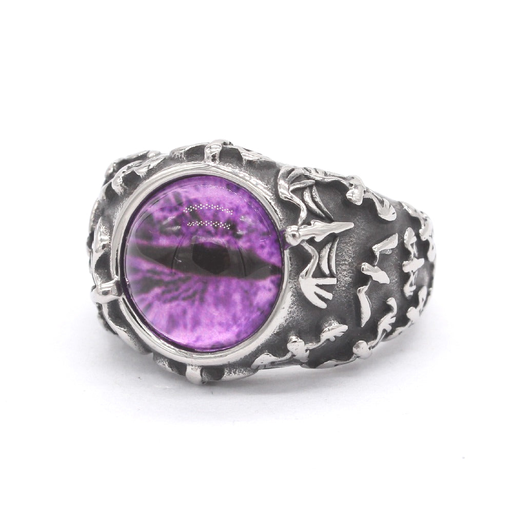 Planderful Devil Eye Bat Titanium Ring For Men Unisex Protection Talisman Everyday Genie Collection