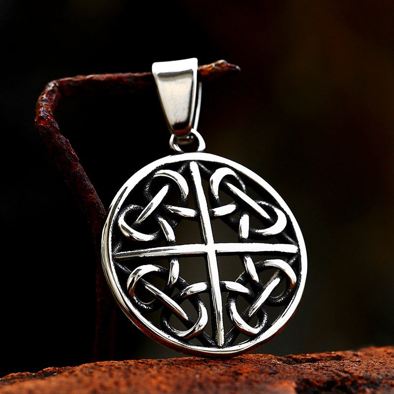 Stylish Retro Titanium Steel Pendant for Men - Hollow Design Wholesale Jewelry from Europe and the USA