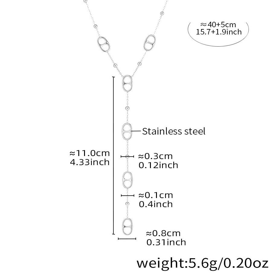 Planderful Tassel Long Clavicle Necklace for Women 18K Gold