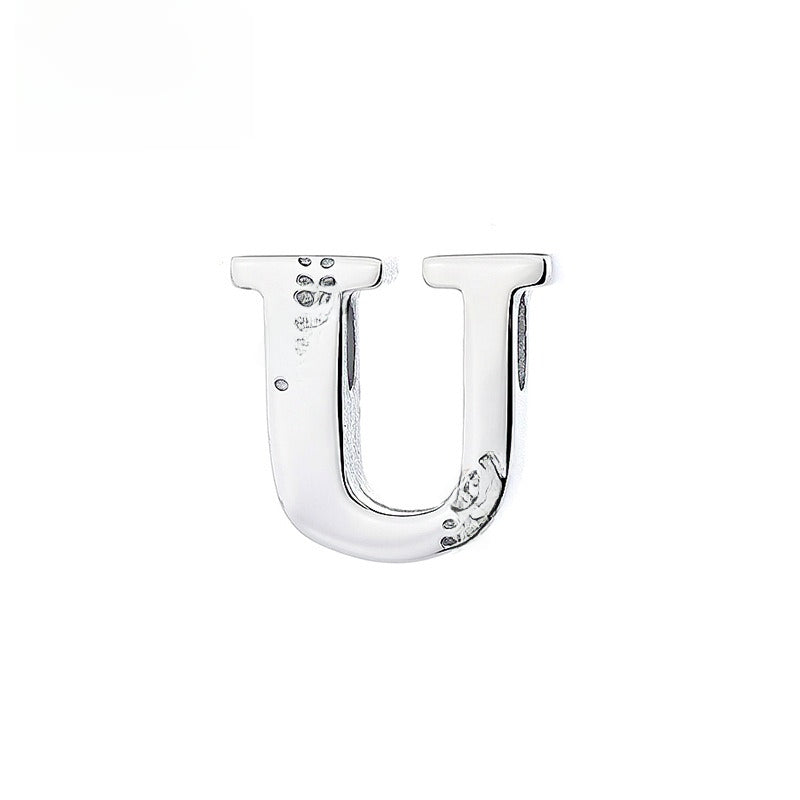 Glossy Letter Stainless Steel Pendant Necklace