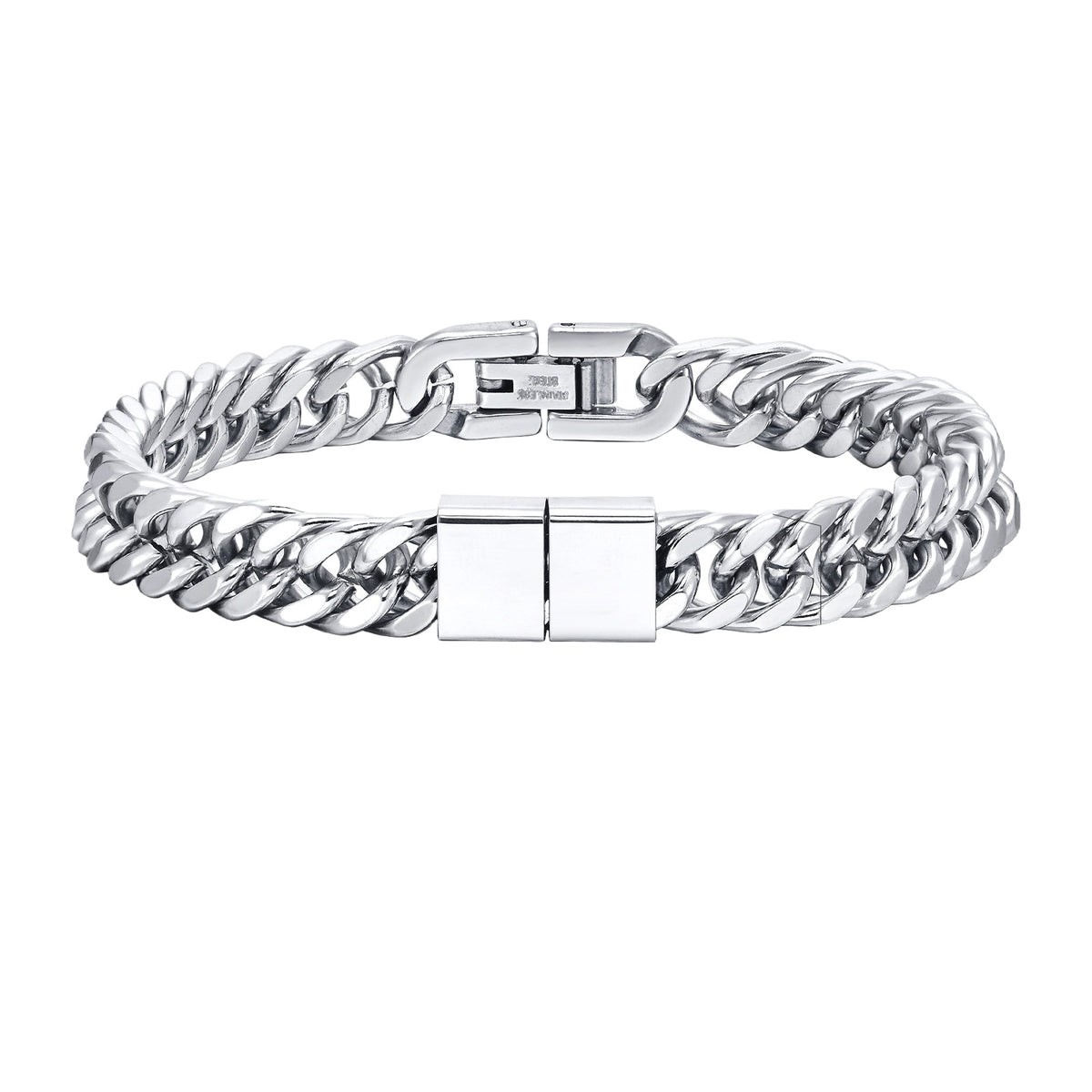 Diy Stainless Steel Double Woven Chain Bracelet Steel Men's