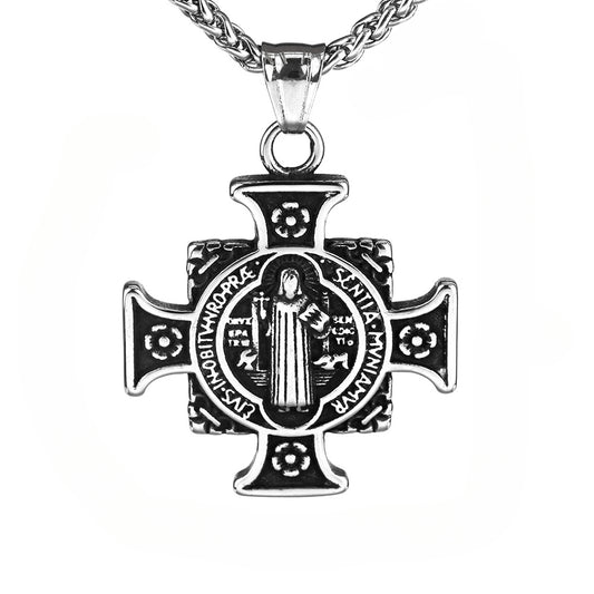 Cross-Border New Products Cross Pendant Stainless Steel Men's Jewelry