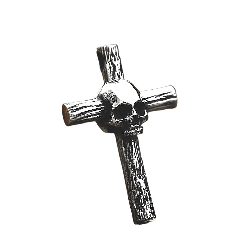 Punk-Inspired Skull Pendant in Titanium Steel for Men - Wholesale Cross Jewelry